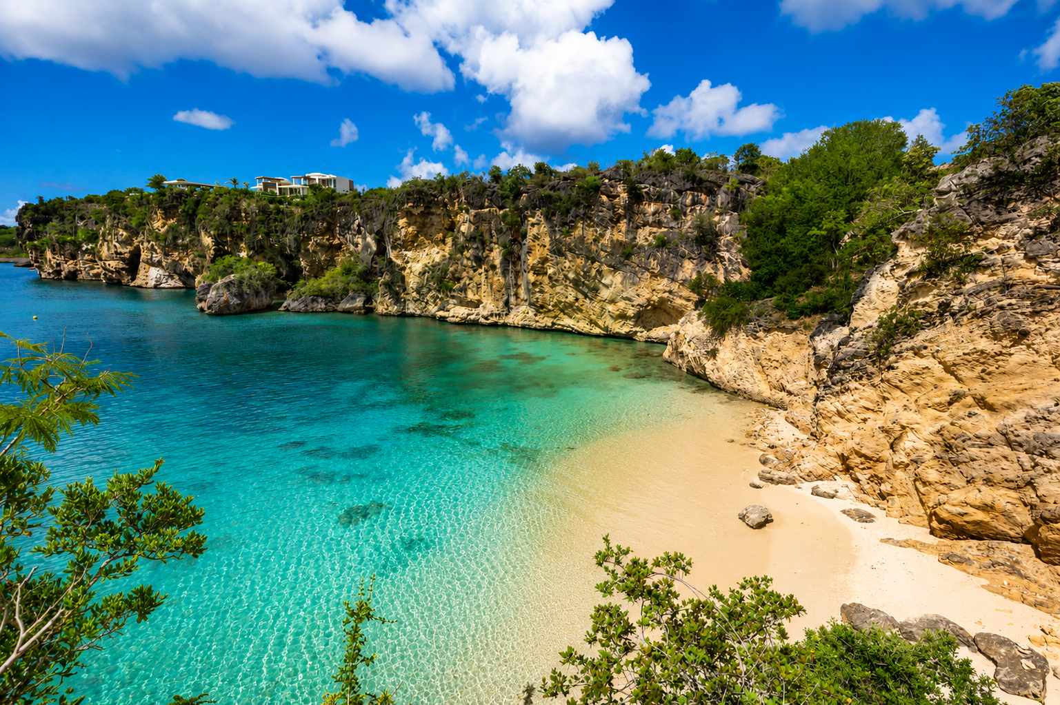 Little Bay — boat access, cliff cove, snorkeling, Anguilla