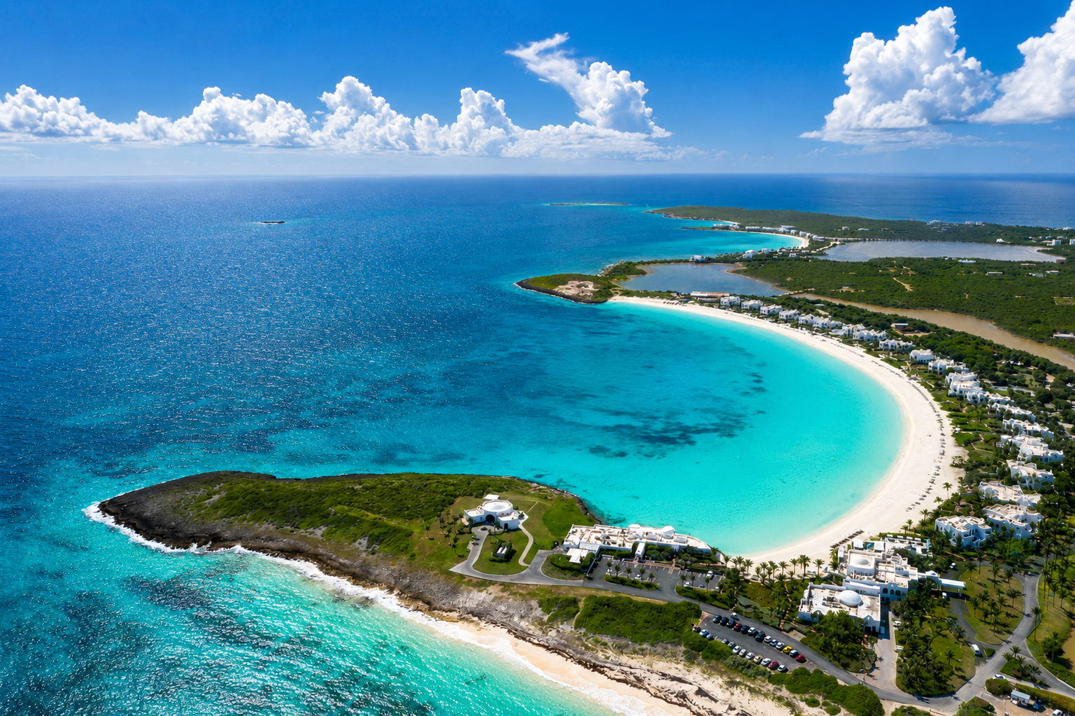 Anguilla beach in high season