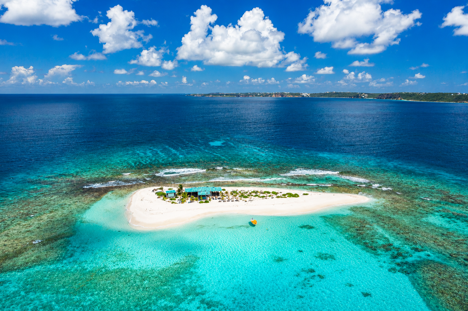 Sandy Island — offshore cay, water taxi, seafood lunch, Anguilla